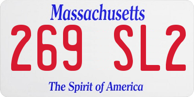 MA license plate 269SL2