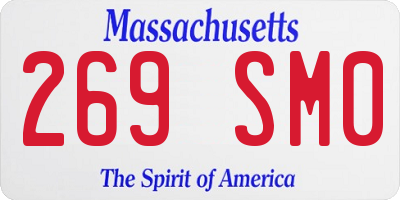 MA license plate 269SM0