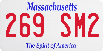MA license plate 269SM2