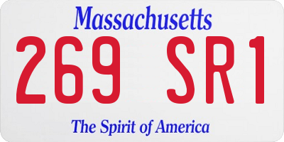 MA license plate 269SR1