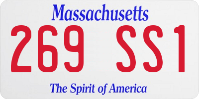 MA license plate 269SS1