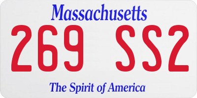 MA license plate 269SS2