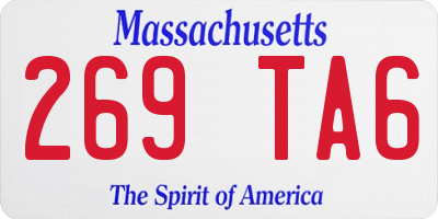 MA license plate 269TA6