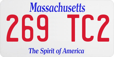 MA license plate 269TC2