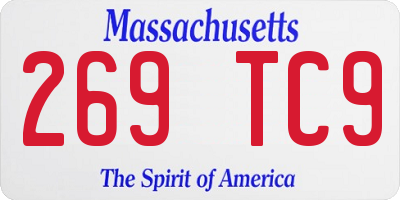 MA license plate 269TC9