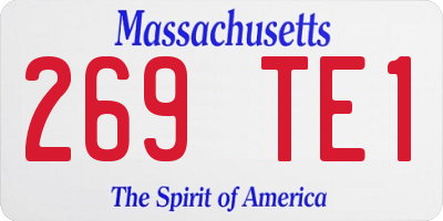 MA license plate 269TE1