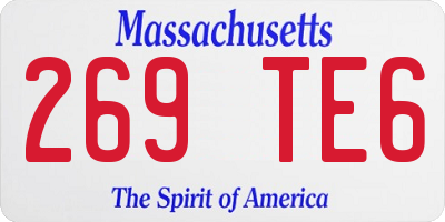 MA license plate 269TE6