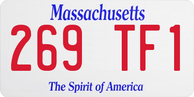 MA license plate 269TF1