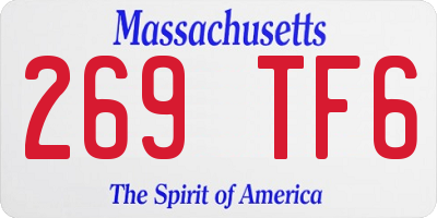 MA license plate 269TF6