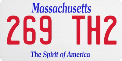 MA license plate 269TH2