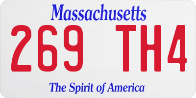 MA license plate 269TH4