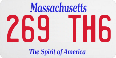 MA license plate 269TH6