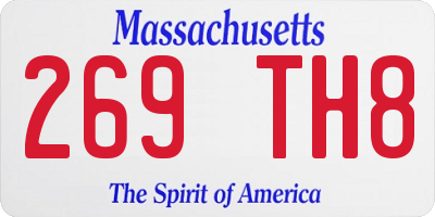 MA license plate 269TH8