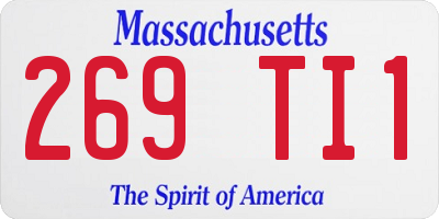 MA license plate 269TI1