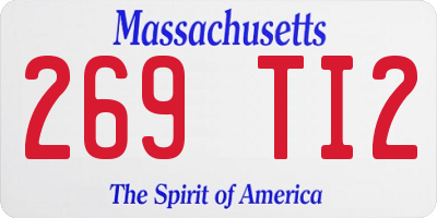 MA license plate 269TI2