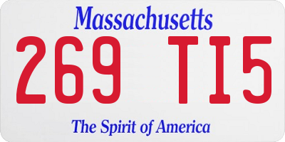 MA license plate 269TI5