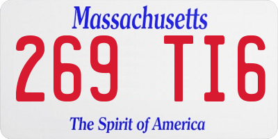 MA license plate 269TI6