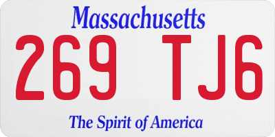 MA license plate 269TJ6