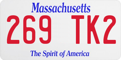 MA license plate 269TK2