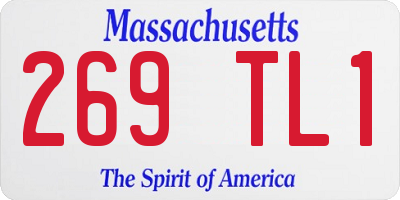 MA license plate 269TL1