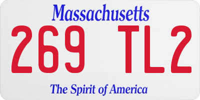 MA license plate 269TL2