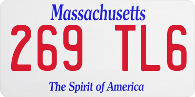 MA license plate 269TL6
