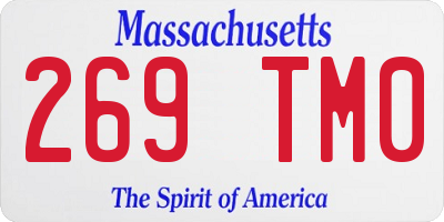 MA license plate 269TM0