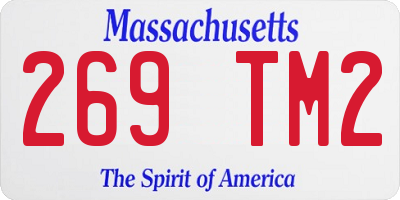 MA license plate 269TM2