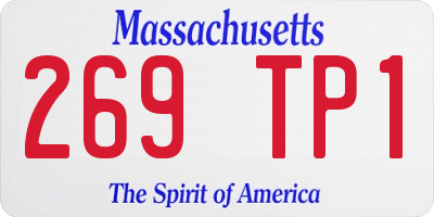 MA license plate 269TP1