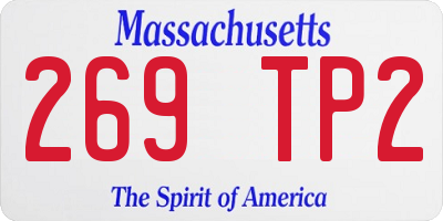 MA license plate 269TP2