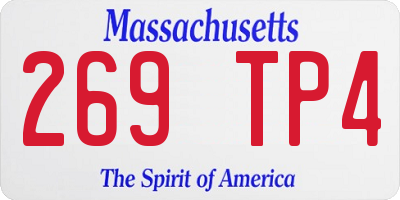 MA license plate 269TP4