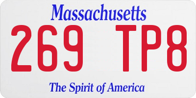 MA license plate 269TP8
