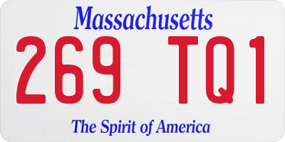 MA license plate 269TQ1