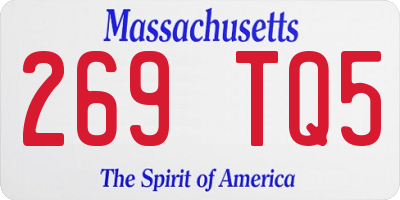 MA license plate 269TQ5