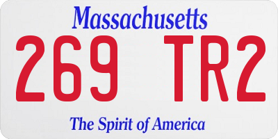 MA license plate 269TR2