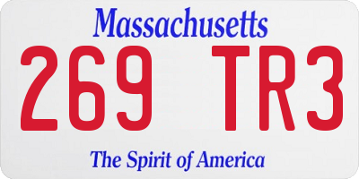 MA license plate 269TR3