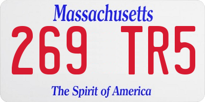 MA license plate 269TR5