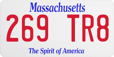 MA license plate 269TR8