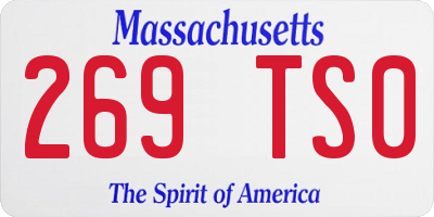 MA license plate 269TS0
