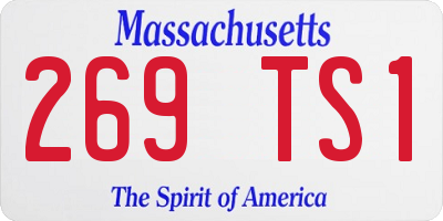MA license plate 269TS1