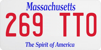 MA license plate 269TT0