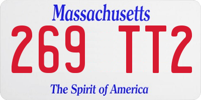 MA license plate 269TT2