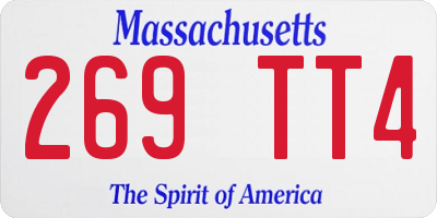 MA license plate 269TT4