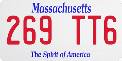 MA license plate 269TT6