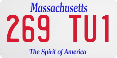 MA license plate 269TU1
