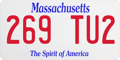 MA license plate 269TU2