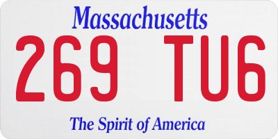 MA license plate 269TU6
