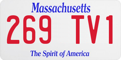 MA license plate 269TV1