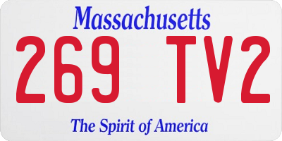 MA license plate 269TV2