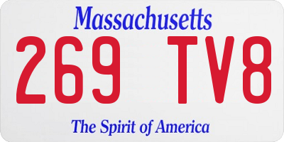 MA license plate 269TV8